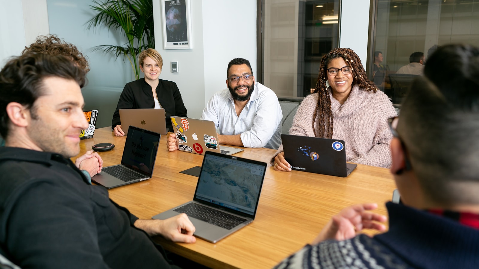 University committee meeting around a table